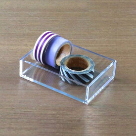 クリアケース 小物ケース 24個セット 約 幅10.2×奥行7.1×高さ2.7cm 透明 収納 デスコシリーズ （ 小物収納 小物入れ 収納ケース 名刺入れ プラスチック クリア 小物 コレクション ケース 卓上収納 仕分け 整理整頓 日本製 ）【39ショップ】