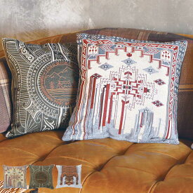 クッションカバー ポストジェネラル トゥーゴー 45×45cm （ POST GENERAL クッション カバー 角型 45cm 座布団カバー 替えカバー タイガー 洗える ジャガード 正方形 四角 インテリア キャンプ 車内 おしゃれ スクエア ）【39ショップ】