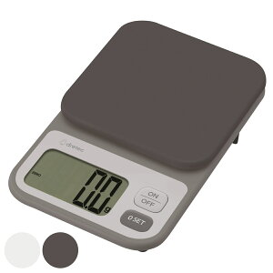 デジタルスケール 2kg エクレ 0.1g単位で量れる 計量器 ドリテック ( dretec スケール キッチンスケール クッキングスケール デジタル 電池式 計量 家庭用 はかり 計り 量り コンパクト 料理 お