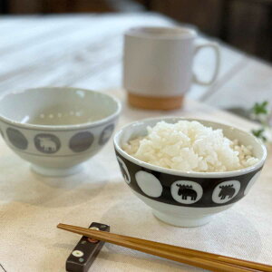 茶碗 11cm ペアセット moz 美濃焼 陶器 ( 食洗機対応 電子レンジ対応 お茶碗 ご飯茶碗 茶わん 飯椀 ライスボウル モズ ちゃわん 女性 子ども 小食 小さめ 北欧風 アニマル 動物 ) 【39ショップ
