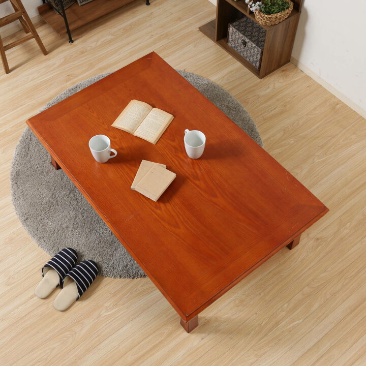 楽天市場】ローテーブル 幅120×奥行75×高さ34cm 折脚和風座卓 