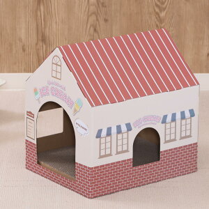 爪とぎ 猫 KDタイプ ハウス ( 爪研ぎ つめとぎ 猫用 爪とぎハウス 段ボール ストレス解消 遊び おもちゃ かわいい 爪磨き ガリガリ 寝床 ねこ 猫用品 ペット用品 おしゃれ )【39ショップ】