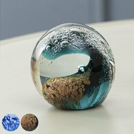 ガラスインテリアオブジェ（Glass interior objects） ウェーブ （ ガラス オブジェ 置き物 波 海 サーフ ガラス細工 玄関 コンパクト クリア 透明 ペーパーウェイト インテリア サーフインテリア 西海岸 ニッチ トイレ ）【39ショップ】