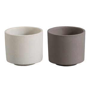 植木鉢 モノクローム ポット M ( プラントポット セメントポット 鉢 穴あき 多肉植物 セメント スタンド 置く 植物 観葉植物 多肉 サボテン 園芸 直植え ガーデニング エクステリア )【39シ