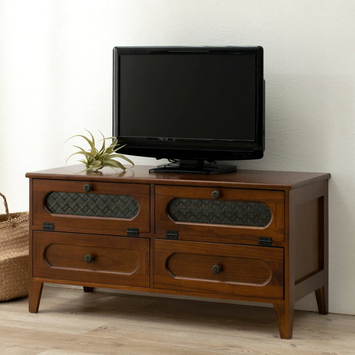 楽天市場】テレビ台 ローボード TV台 アンティーク調 フラップダウン扉  