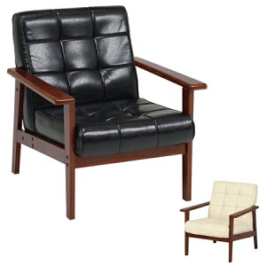 ソファ 1人掛け シャーク ポリウレタン生地 ( レザー調 ビンテージ風 ソファー パーソナルチェア リビングチェア 黒 白 一人掛け )【39ショップ】