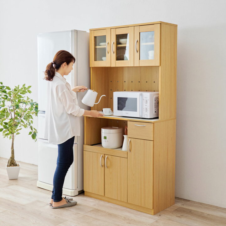 楽天市場】キッチンボード 幅89cm キッチン収納 大容量タイプ （ 食器 