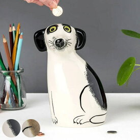 貯金箱 Hannah Turner Money box Dog 犬 （ ハンナターナー マネーボックス コイン マネーバンク 500円玉 貯まる コイン入れ 500円玉貯金 置物 陶器 イヌ オブジェ 雑貨 ゴム栓付き 硬貨 アニマル グッズ おしゃれ かわいい いぬ ）【39ショップ】