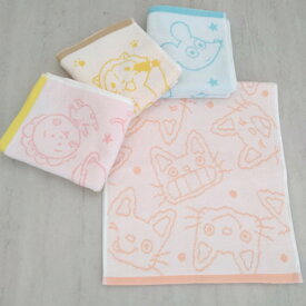 フェイスタオル 絵本 キャラクター 無撚糸 34×80cm （ タオル 顔拭きタオル 汗拭き たおる 浴用タオル 綿100 吸水 ふわふわ 手拭き ノンタン ねずみくんのチョッキ ラスカル コジコジ キャラクタータオル やわらかい かわいい ）【39ショップ】