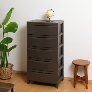 チェスト 5段 幅54×奥行42×高さ108cm 脚付き ( 収納ケース 引き出し 収納 ワイド タンス 衣装ケース プラスチック 洋服 脱衣所 クローゼット 五段 引出し 収納チェスト リビングチェスト 衣類