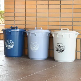 ゴミ箱 45L カラーペール アースカラー （ ごみ箱 45リットル 大容量 ふた付き 屋外 丸型 ペール 分別 収納 外用ゴミ箱 大きい 筒型 ストック 清掃用品 アウトドア用品 DIY用品 園芸用品 おしゃれ ）【39ショップ】