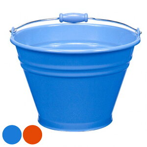 カラーバケツ 8型 ブルー/レッド ( バケツ 8L 青 赤 持ち手付き ばけつ 掃除 防災 花火 掃除用品 床掃除 桶 農作業 畑 洗車 ) 【39ショップ】
