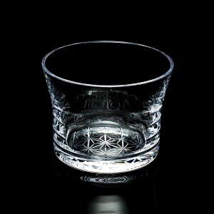 廣田硝子 グラス フレアグラス 耐熱性 麻の葉柄 透明 S ( ガラス 日本製 コップ カップ 耐熱 桐箱入り 160ml おしゃれ クリア シンプル アイス ホット 模様 レトロ )【39ショップ】