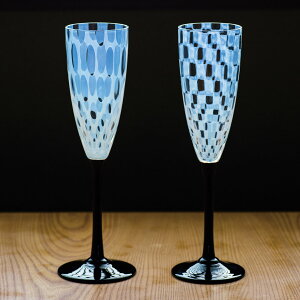 廣田硝子 ワイングラス 大正浪漫 フルートワイン ペア ( 140ml ガラス 日本製 ワイン グラス コップ ペアグラス おしゃれ シャンパン 和 和モダン レトロ )【39ショップ】