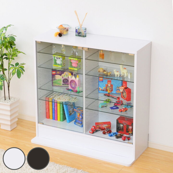 楽天市場】コレクションラック 幅90cm ワイド ロー 深型 ショーケース 