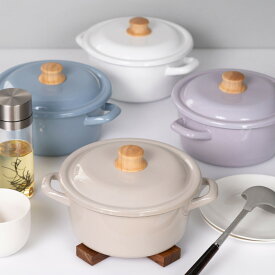 キャセロール 20cm IH対応 Cotton Plus 富士ホーロー Honey Ware （ ハニーウェア ガス火対応 両手鍋 琺瑯鍋 20センチ オーブン対応 ホーローココット ほうろう鍋 蓋付き 注ぎ口 目盛り付き 両手なべ 調理器具 おしゃれ ）【39ショップ】