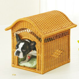 ペットハウス ラタン 犬小屋 籐家具 幅45cm （ ラタン 送料無料 犬小屋 室内用 アジアン ） 【39ショップ】