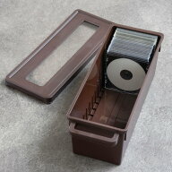 収納ケース メディアコンテナ CD用 ブラウン 幅44.9×奥行16.7×高さ16.4cm （ CD収納ケース 収納ボック…