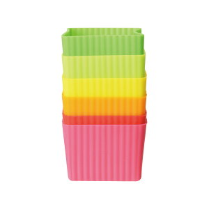 おかずカップ シリコーンカップ スクエア 6個入り ( お弁当カップ レンジ対応 食洗機対応 おかず入れ 小分けカップ 仕切り カップ 6個 レンジOK 食洗機OK 冷凍 お弁当グッズ お弁当 弁当 おか