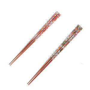 箸 21cm 23cm アクリア 柴桜 食洗機対応 すべり止め 木製 天然木 先角 和紙 日本製 ( 食洗機 お箸 はし 男性 木 滑り止め アクリル カトラリー 桜 おはし ハシ 角 すべりどめ 大人 花柄 和 かわい