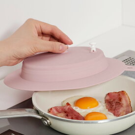 フライパン 蓋 18〜22cm用 折りたたみ シリコンフライパンカバー （ フライパン蓋 鍋ふた 鍋フタ 鍋ブタ シリコン蓋 フライパンふた 食洗機対応 電子レンジ対応 シリコン製 フライパンカバー ドーム型 便利グッズ 軽い 油飛び防止 ）【39ショップ】