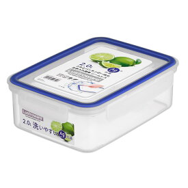 保存容器 2L イージーケア 4点ロック （ 日本製 密閉 抗菌 プラスチック 電子レンジ対応 食洗機対応 冷凍OK 保存 容器 ケース 密閉容器 密閉保存容器 2000ml プラスチック製保存容器 フードストッカー 食品保存 ） 【39ショップ】