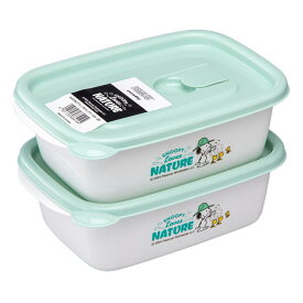 保存容器 610ml スヌーピー フラップ付コンテナ 2個セット （ プラスチック 電子レンジ対応 キャラクター シール容器 フードコンテナ レンジ対応 かわいい 軽量 食品保存 冷蔵保存 冷凍保存 作り置き ランチボックス 弁 蒸気穴 ）【39ショップ】
