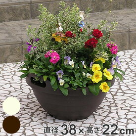 【先着】最大400円OFFクーポン有！ プランター ハンディプランター ボール （ 植木鉢 鉢 園芸用品 ガーデニング 持ち手付き 底あみ 底穴 通気性 庭 ガーデン 屋外 外 移動 家庭菜園 寄せ植え おしゃれ ボール型 ） 【39ショップ】