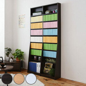 本棚 ブックシェルフ 幅90cm スリム 1cmピッチ 薄型ラック ( 薄型 収納 ラック 大容量 壁面収納 棚 奥行スリム 可動棚 シンプル 書棚 省スペース ダークブラウン ナチュラル ホワイト )【39シ