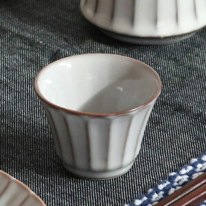 ぐい呑み 40ml 風雅 月白 和食器 磁器 日本製 ( おちょこ 猪口 食洗機対応 電子レンジ対応 オーブン対応 耐熱 白い食器 しのぎ 日本酒 器 お猪口 ぐいのみ 和モダン ) 【39ショップ】