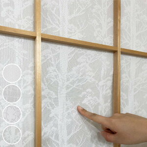障子紙 障子に貼るレース 100cm×200cm 2枚入 ( レース障子 障子レース 貼るだけ 断熱 花粉 ホコリ UVカット 目隠し 採光 破れにくい 効果 保温 省エネ エコ 自然光 換気 ポリエステル 丈夫 レー
