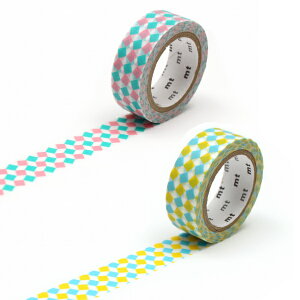マスキングテープ 15mm×7m スクエア mt DECO マステ ( シール ステッカー 文房具 壁 窓 アレンジ リメイク デコレーション ディスプレイ 工作 DIY おしゃれ 貼ってはがせる スクエア柄 ) 【39シ