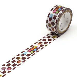 マスキングテープ mt 駄菓子 チロルチョコパターン 15mm×3m ( マステ カモ井 カモ井加工紙 貼ってはがせる シール ステッカー エムティー ラッピング 手帳 デコレーション アレンジ おしゃれ