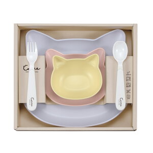 食器 ギフトセット catte Giftbox ランチプレート プレート ボウル スプーン フォーク 日本製 BPAフリー ( 出産祝い べビー ギフト ベビー食器 プレゼント 皿 キッズ 子供 かわいい 女の子 男の子
