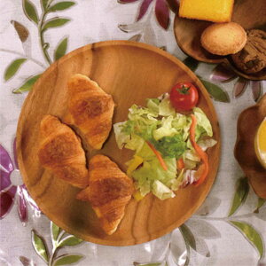 プレート 25cm ラウンド アカシア 食洗機対応 ( 木製プレート ウッドプレート 木製 中皿 丸皿 ワンプレート メインプレート メイン料理 パスタ 平皿 おしゃれ カフェ風 木の器 天然木 )【39