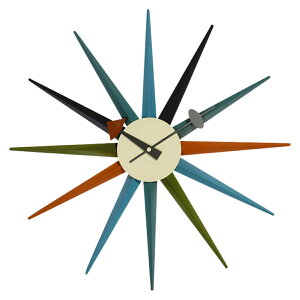 掛け時計 サンバースト ジョージ・ネルソン リプロダクト 直径47cm ( 時計 デザイナーズ 壁掛け時計 ウォールクロック 壁 かけ時計 掛時計 おしゃれ 秒針なし インテリア 雑貨 リビング ダイ