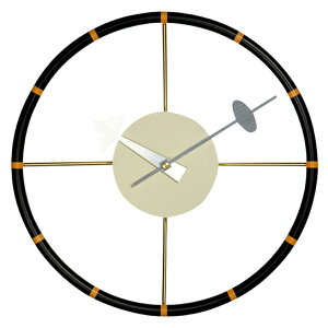 掛け時計 ステアリングホイール ジョージ・ネルソン リプロダクト 直径31cm ( 時計 デザイナーズ ステアリングクロック 壁掛け時計 ウォールクロック 壁 おしゃれ 秒針なし インテリア 雑貨