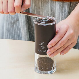 コーヒーミル pure 手動 セラミック ステンレス 日本製 （ ミル コーヒー豆 手挽き 粉末 コーヒー挽き機 豆 セラミック刃 コーヒー粉 挽く 粉末にする 手回し 粗挽き 細挽き コーヒー用品 おしゃれ ）【39ショップ】