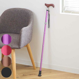 杖 折りたたみタイプ 愛杖 Eシリーズ 無地 アルミ スリムネック ( つえ ツエ 長さ調節 自立 軽量 介護 歩行補助 高齢者 介護用品 5段階調節 歩行 補助 リハビリ 衝撃吸収 転倒防止 折りたたみ