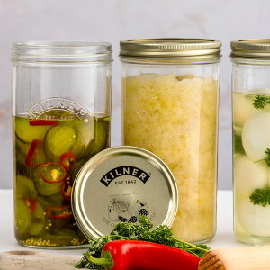 ۑr KILNER 4Zbg 1L Wide Mouth Preserve Jar i Li[ ۑr H@Ή ۑ r KX KXe LjX^[ Hi 1000ml Ch}EXvU[uW[  e ʎ  