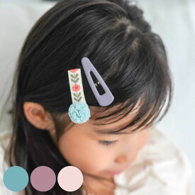 ヘアクリップ パッチン止め ぽんぽんクリップ＆マットパッチンピンセット ベビー キッズ ギフト （ ヘアアクセサリー セット 赤ちゃん 子ども かわいい 髪留め 髪飾り クリップ 韓国 女の子 プレゼント 出産祝い おしゃれ 発表会 ） 【39ショップ】