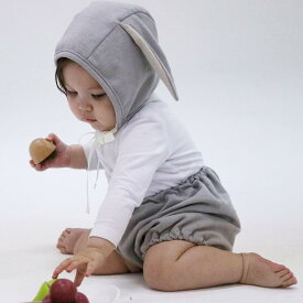 ギフトセット Lien de famille うさぎさん ボンネット ブルマ 2点 （ ギフト セット ベビー帽子 ベビーパンツ 贈り物 お祝い おしゃれ 日本製 赤ちゃん 帽子 かぼちゃパンツ 女の子 男の子 プレゼント かわいい ）【39ショップ】