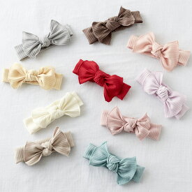 ヘアバンド Lien de famille リブ ベビー ニューボーンフォト 出産祝い （ ベビーヘアバンド ヘッドバンド 赤ちゃん 贈り物 かわいい 女の子 男の子 新生児 髪飾り リボン お出かけ コスチューム プレゼント おしゃれ シンプル ）【39ショップ】