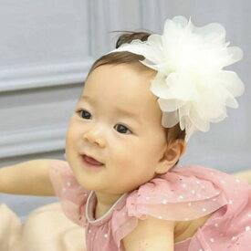 ヘアバンド Lien de famille ふわふわボリューム 出産祝い ニューボーンフォト 女の子 （ ベビーヘアバンド ヘッドバンド 赤ちゃん 贈り物 かわいい ベビー 新生児 髪飾り チュール お出かけ コスチューム おしゃれ プレゼント ）【39ショップ】