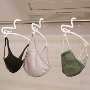 マスクハンガー 3本組 Myマスクハンガー 洗濯ハンガー セット 室内干し ( マスク干し マスク ハンガー 小物干し マスク専用 クリップ付き ズレ落ち防止 名前 耳ひもフック 3本セット 日本製