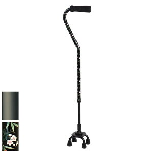 杖 4点 自立式 ステッキ 可動式 アルミ製 伸縮 非課税 ( つえ ツエ 介護 歩行補助 4点杖 外出 歩行関連用品 福祉 歩行関連 散歩 転倒防止 )【39ショップ】