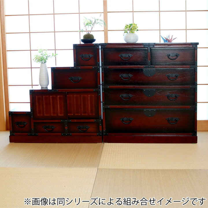 ☆注目?！！☆時代箪笥 和家具 和箪笥 4段 横幅約114cm奥行き約38cm高 