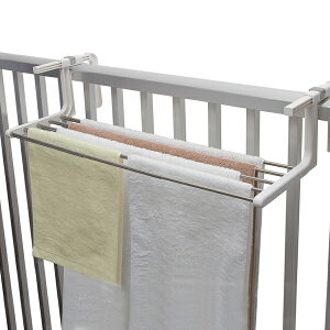 洗濯ハンガー スペース活用手すりハンガー伸縮 省スペース 伸縮 ハンガー ( タオルハンガー バスタオルハンガー ラック ベランダ バルコニー 手すり 部屋干し 室内干し ドア 窓枠 たんす