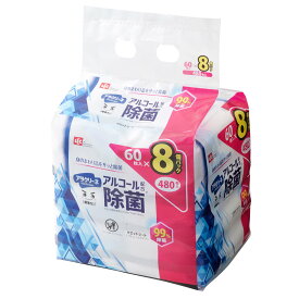 ウェットシート 激落ちくん アルコール 除菌シート 60枚入 48個セット （ 送料無料 ウェット シート 除菌 拭き取り 掃除 おてふき 日本製 まとめ買い 大容量 ウェットティッシュ 日用品 台拭き 手拭き 携帯用 持ち歩き コンパクト ） 【39ショップ】