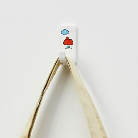 フック 粘着手提げフック シール付き 2個入り 耐荷重2kg （ 粘着フック 収納 壁掛け 吊り下げ 壁面収納 粘着テープ 小物掛け 引っ掛け レッスンバッグ 子ども 子供 冷蔵庫 洗濯機 小物フック 収納フック キッチン 玄関 水筒 ）【39ショップ】